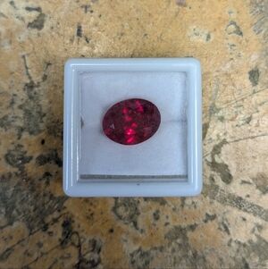 Loose Created Oval Ruby